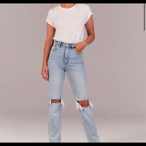 Abercrombie 90s Ultra High Rise Straight Jeans sz2